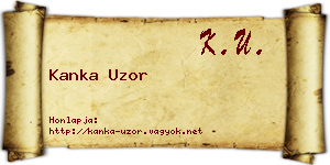 Kanka Uzor névjegykártya